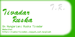 tivadar ruska business card